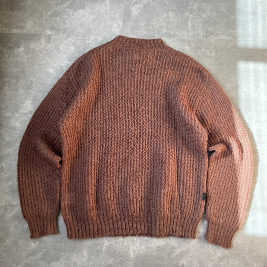 mohair like over size knit brown