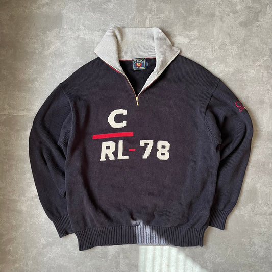 90s CHAPS Ralph Lauren half zip knit